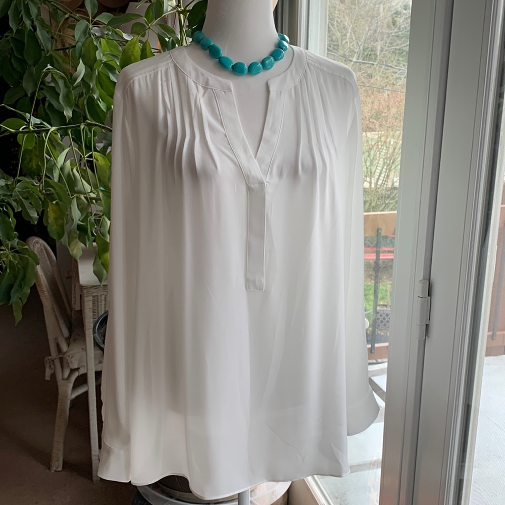 Simply Vera Vera Wang White Blouse Sz XL